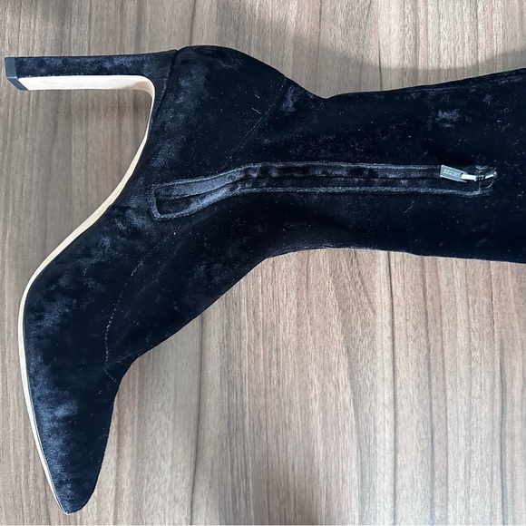 Jimmy Choo Lorraine 85 crushed velvet stretch boot - Picture 7 of 9